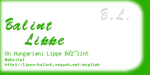 balint lippe business card